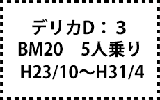 BM20　H23/10～H31/4　5人乗り