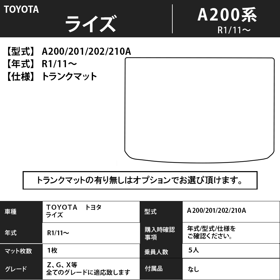 フロアマット　 トヨタ　TOYOTA　ライズ　ＲＡＩＺＥ　Ａ200系　Ｒ1/10～　カーマット　抗菌　抗ウイルス　消臭　プレミアムタイプ