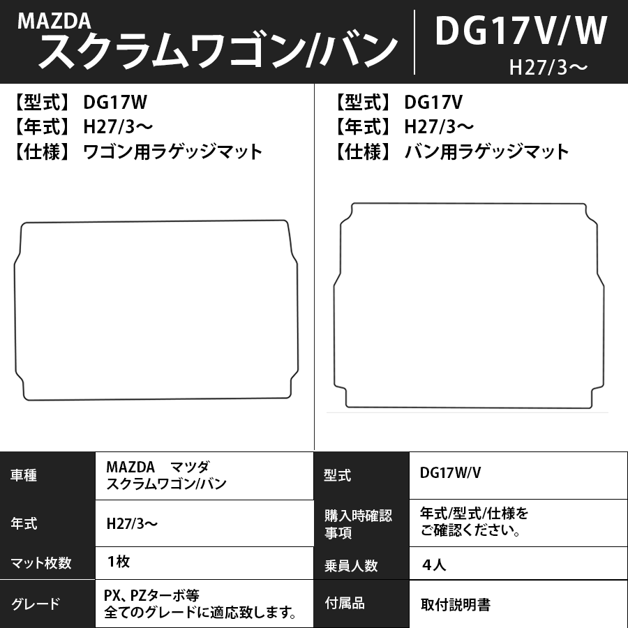 フロアマット マツダ MAZDA スクラムワゴン DG17W/17V H27/3~ カーマット 抗菌 抗ウイルス 消臭 エコノミータイプ